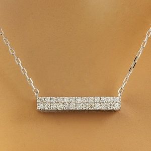 0.40 Carat Diamond 14K White Gold Necklace